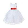 thumbnail image 1 of Ekidsbridal White Shimmering Organza Satin Flower Girl Dress Bridesmaid Wedding Pageant Holiday Communion Birthday Baptism 4613mh 4, 1 of 2