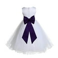 thumbnail image 1 of Ekidsbridal White Tulle Rattail Edge Flower Girl Dresses Wedding Pageant Junior Bridesmaid Easter Summer Ballroom Gown 829T 8, 1 of 3