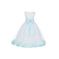 thumbnail image 1 of Ekidsbridal White Tulle Rose Petals Flower Girl Dresses Junior Bridesmaid Communion Christening Baptism Father Daughter Dance Recital Gown 302T 2, 1 of 3