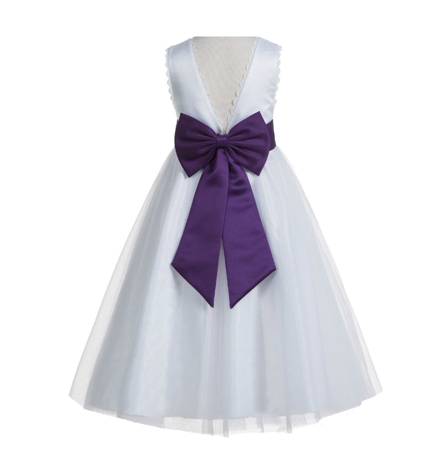 Children's White Communion Princess Dress Flower Girl Wedding Dress