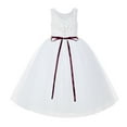 thumbnail image 1 of Ekidsbridal White V-Back Lace Tulle Tutu Flower Girl Dresses Communion Baptism Ceremonial Gown 212R2 10, 1 of 3
