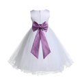 thumbnail image 1 of Ekidsbridal White Wisteria Tulle Rattail Edge Flower Girl Dress Christening Formal Evening Gown for Photoshoots 829T S, 1 of 3