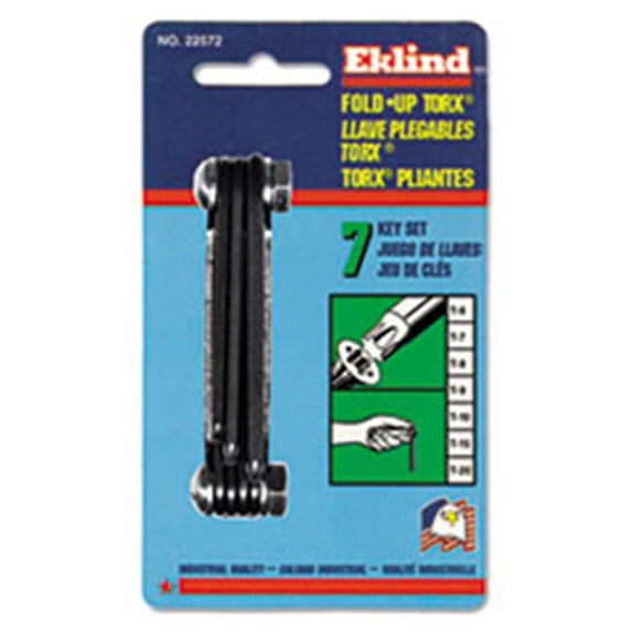 Ekl 22572 7-in-1 Torx Fold-Up Key Set, 6-20