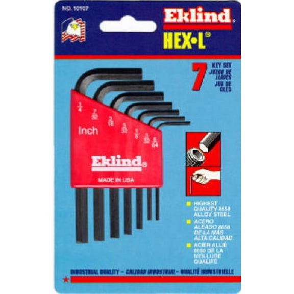 1pc-Eklind-Eklind? 10107 Short Arm Hex-L Key Set, 7-Piece