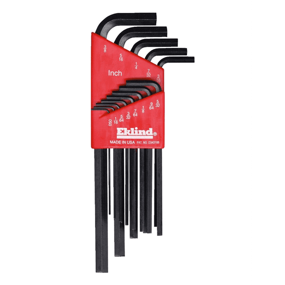 Eklind 10213 13-Piece SAE Hex-L Long Key Set .050"-3/8"