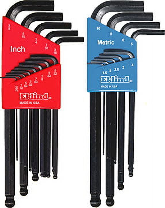Eklind 13222 Ball-Hex-L Key Set Combo Pack, 13213 & 13609