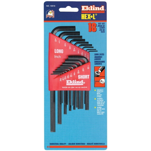Eklind 18-Piece Combination Hex Key Set - Pack of 4