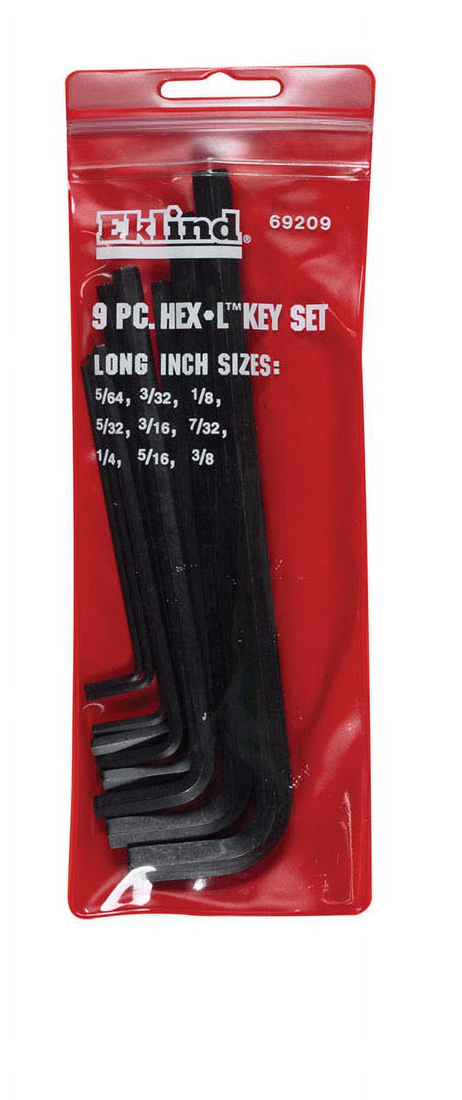 Eklind 69209 Hex Key Set L Short 9 Piece - Black - Walmart Business ...