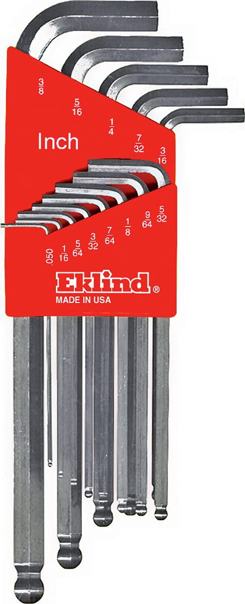 Eklind Tool 13313 Bright-Ball-Hex-L Key Allen Wrench, 13 Pieces Set SAE ...