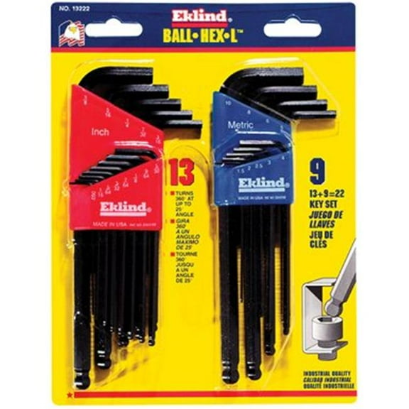 Eklind Tool 269-13222 Combination Inch-Metricballend Set
