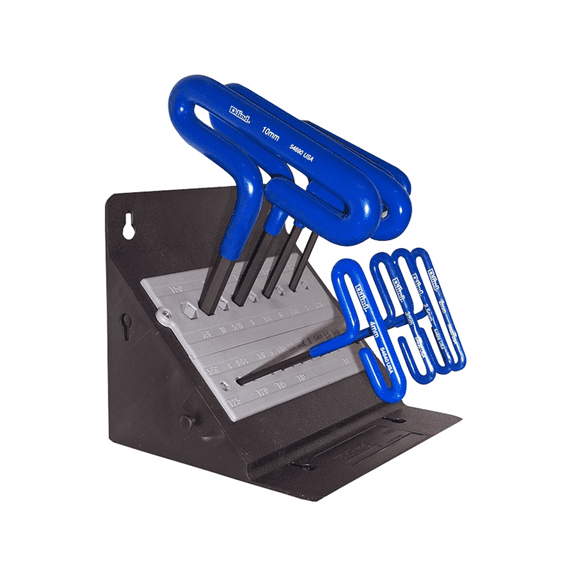 Eklind Tool 56168 8 Piece 6" Cusion Grip Hex T-Key Set with Stand