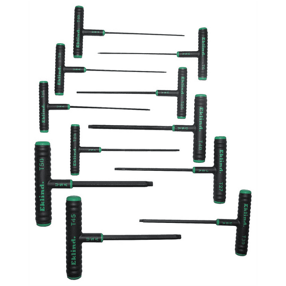 Eklind Tool 68691 11 Piece 6" Power T T-Handle Torx Key Set