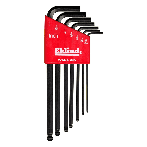 Eklind Tool Company HEX KEY SET 7 PC BALL END SAE LNG 5/64-1/4IN.