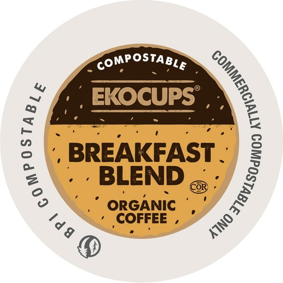 EkoCups Organic Breakfast Blend Compostable Coffee Pods