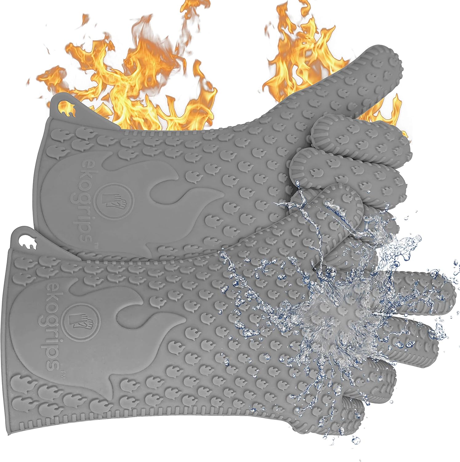 Ekogrips Premium Grilling Gloves Heat Resistant BBQ Gloves for Indoor ...