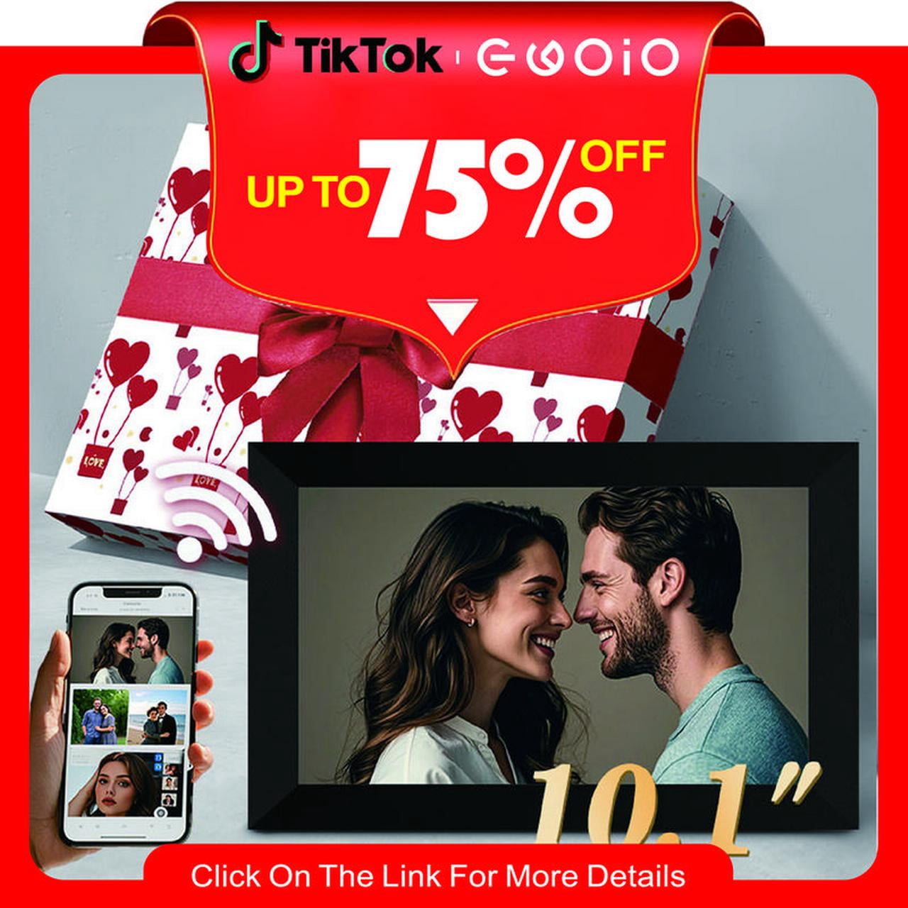 Ekoio Digital Picture Frame 10.1 Inch WiFi,gift idea, IPS Touch Screen ...