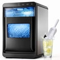 thumbnail image 1 of EKOJUCE 44Lbs/24H Nugget Ice Maker Countertop Soft Chewable Sonic-Style Pebble Ice, One-Touch Self-Cleaning, Stainless Steel, Black, for Home, Kitchen, Office, RV and Camping, 1 of 9