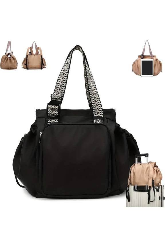 Essential Tote Bag for Women, 2026 Multifunctional Backpack & Shoulder Bag, Lightweight Travel Organizer with 15 Pockets, Water-Resistant Oxford Cloth