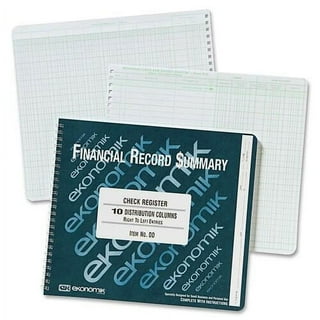 Ekonomik Standard Size Check Registry - 40 Sheet(s) - Wire Bound - 10 Ekonomik Standard Size Check Registry - 40 Sheet(s) - Wire Bound - 10