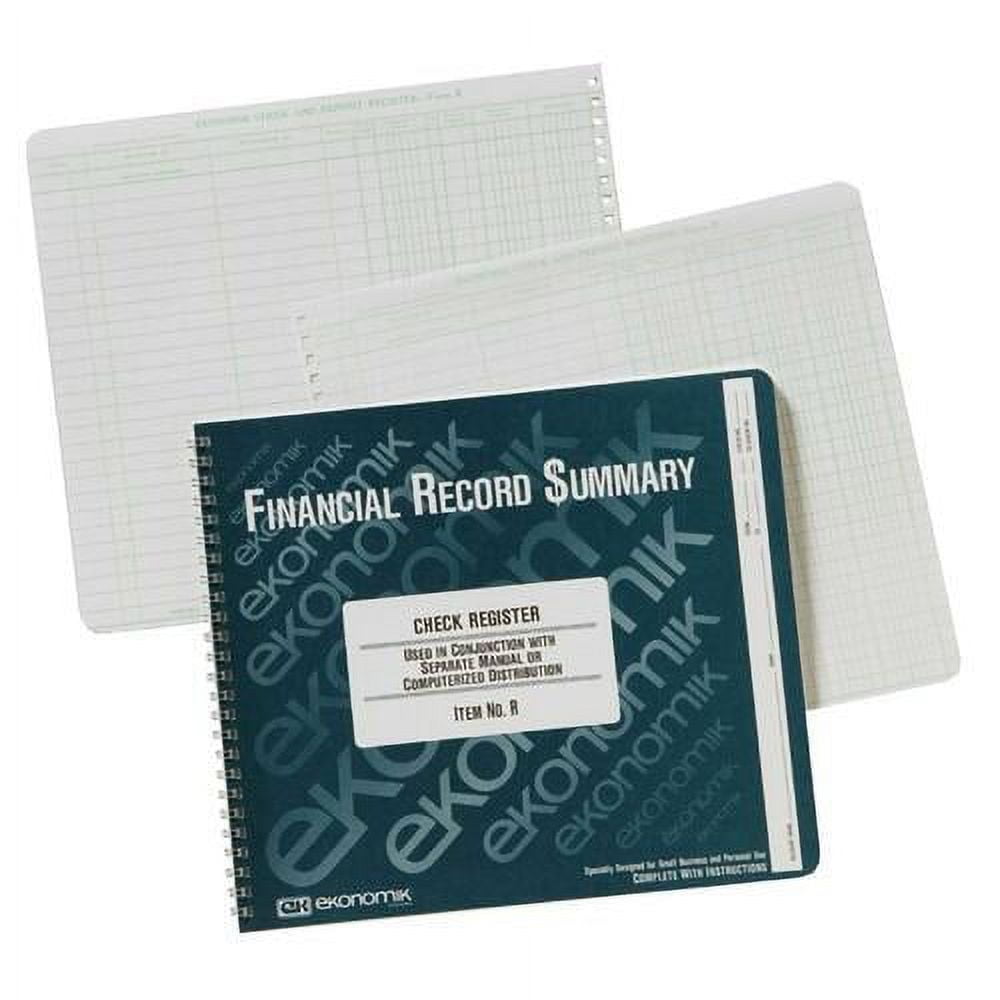 Ekonomik Standard Size Check Registry - 40 Sheet(s) - Wire Bound - 10 Ekonomik Standard Size Check Registry - 40 Sheet(s) - Wire Bound - 10