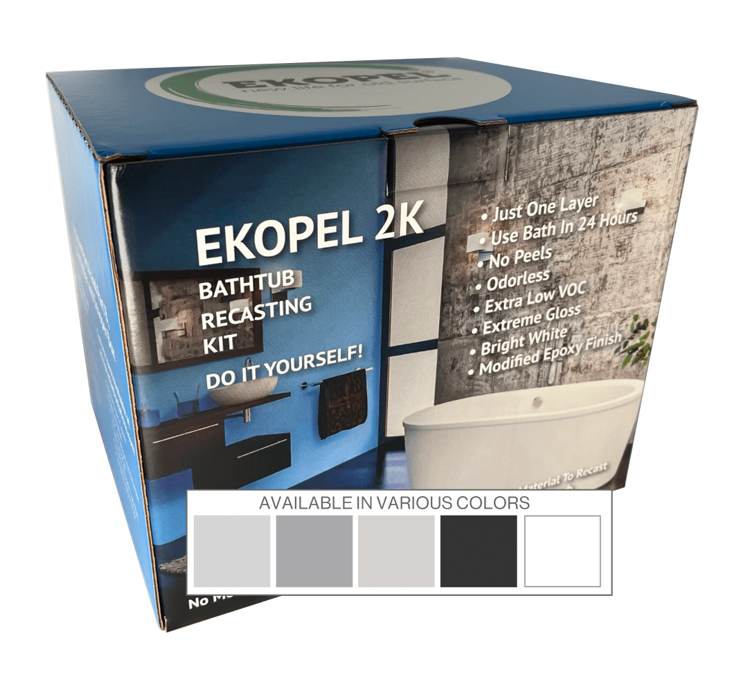 Ekopel 2K Bathtub Refinishing Kit (Standard Tub Kit) Made in the USA(Biscuit)