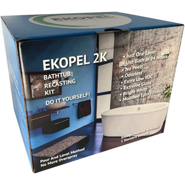 Ekopel Pour On Bathroom Kit Bathtub Refinishing Made in The USA