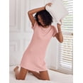 thumbnail image 1 of Ekouaer 2 Pack Nightgowns for Women Sleepshirt Short Sleeve Night Shirts Soft Sleep Dress Classic NightDress, 1 of 3