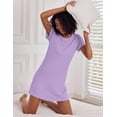 thumbnail image 1 of Ekouaer 2 Pack Nightgowns for Women Sleepshirt Short Sleeve Night Shirts Soft Sleep Dress Classic NightDress, 1 of 3