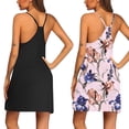 thumbnail image 1 of Ekouaer 2 Pack Nightgowns for Women Sleeveless Nighties Spaghetti Strap Sleepwear Ladies Gown Sexy Racerback Sleep Dress, 1 of 4
