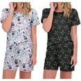 thumbnail image 1 of Ekouaer 2 Pack Pajamas Short Sleeve Top with Shorts Sets Comfy Pjs Lounge Sets Sleepwear for Women, 1 of 7