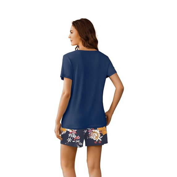 Ekouaer 3 PCS Maternity Nursing Pajamas Set Postpartum Breastfeeding Short Sleeve Shirts