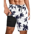 thumbnail image 1 of Ekouaer 9 Inch Mens Swim Trunks with Compression Liner 2 in 1 Board Shorts Quick Dry Bathing Suit with Pockets, 1 of 5