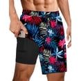 thumbnail image 1 of Ekouaer 9 Inch Mens Swim Trunks with Compression Liner 2 in 1 Board Shorts Quick Dry Bathing Suit with Pockets, 1 of 5