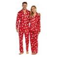 thumbnail image 1 of Ekouaer Christmas Mens Womens Family Matching Pajamas Long Sleeve Button Down Pj Set Festival Party Sleepwear, 1 of 2