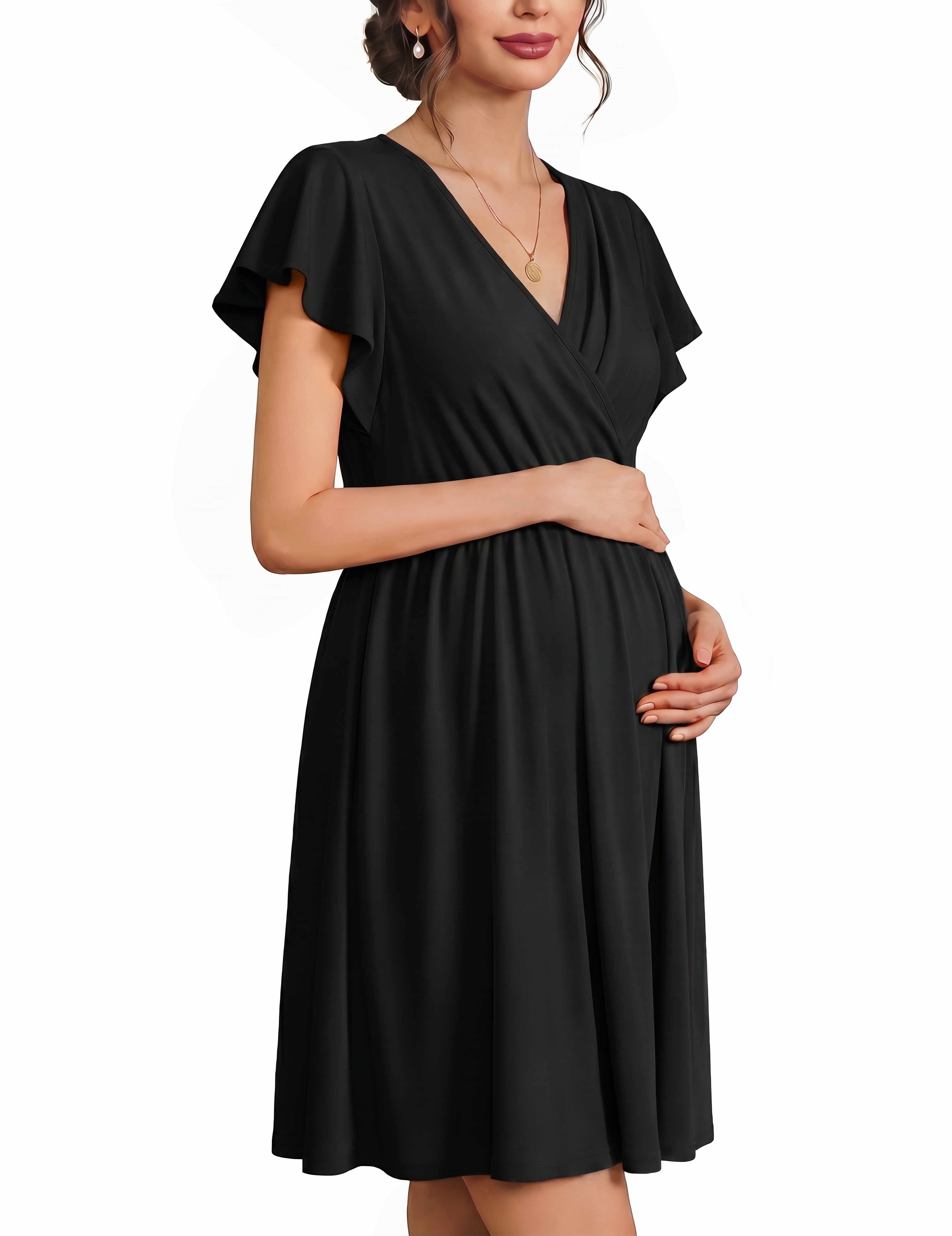 Maternity Labor Gown Ekouaer 3-in-1 Maternity Nightgown – Cotton Labor & Delivery Gown, Nursing Dress For Breastfeeding And Postpartum