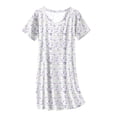 thumbnail image 1 of Ekouaer Cotton Nightgowns for Women Oversized Sleepshirt Tshirt Night Gown Short Sleeve Night Shirt Casual Soft Sleepwear, 1 of 6