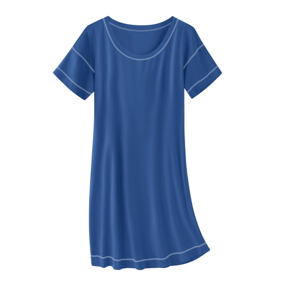 Ekouaer Cotton Nightgowns for Women Oversized Sleepshirt Tshirt Night Gown Short Sleeve Night Shirt Casual Soft Sleepwear