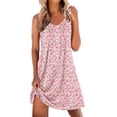 thumbnail image 1 of Ekouaer Cotton Nightgowns for Women Sleeveless Night Gown Tank Sleep Shirts Pleated Night Shirts V Neck Chemise, 1 of 6