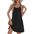 thumbnail image 1 of Ekouaer Cotton Nightgowns for Women Sleeveless Night Shirts Tank Sleepwer Pleated Scoopneck Sleepshirt, 1 of 6
