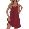 thumbnail image 1 of Ekouaer Cotton Nightgowns for Women Sleeveless Night Shirts Tank Sleepwer Pleated Scoopneck Sleepshirt, 1 of 6