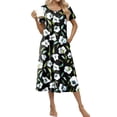 thumbnail image 1 of Ekouaer Cotton Nightgowns for Women with Pockets Midi Night Gowns for Sleeping Plus Size House Dress Lounge Dress, 1 of 6