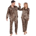 thumbnail image 1 of Ekouaer Couples Matching Pajamas Silk Long Sleeve Sleepwear Satin Soft Button Down Loungewear Pjs Set, 1 of 6