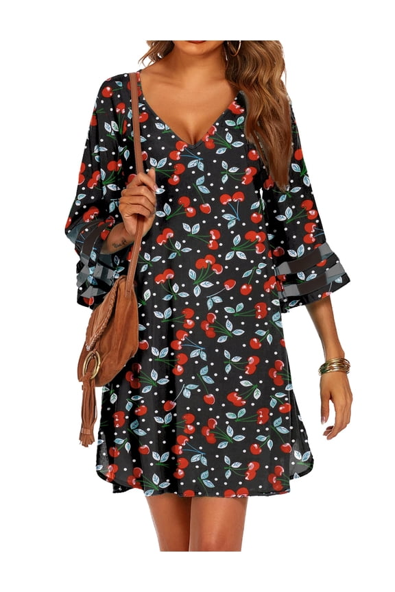 Coverups for Women Knee Length Swim Cover Up Dress 2025 Flowy Swimsuit Coverup Summer Hawaiian Beach Coverups Colored Leaves