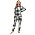 thumbnail image 1 of Ekouaer Womens Christmas Pajama Set Long Sleeve Holiday Sleepwear Winter Lounge Outfit, 1 of 4
