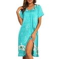 thumbnail image 1 of Ekouaer House Dresses for Women with Pockets Button Down Nightgowns Plus Size Moo Moos Mumu Dresses, 1 of 7