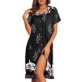 thumbnail image 1 of Ekouaer House Dresses for Women with Pockets Button Down Nightgowns Plus Size Moo Moos Mumu Dresses, 1 of 5