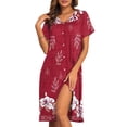 thumbnail image 1 of Ekouaer House Dresses for Women with Pockets Button Down Nightgowns Plus Size Moo Moos Mumu Dresses, 1 of 5