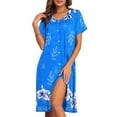 thumbnail image 1 of Ekouaer House Dresses for Women with Pockets Button Down Nightgowns Plus Size Moo Moos Mumu Dresses, 1 of 5