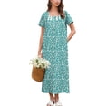 thumbnail image 1 of Ekouaer House Dresses for Women with Pockets Cotton Nightgowns Victorian Nightgown Moo Moo Nightgown Short Sleeve Mumu Dress Lounge Dress, 1 of 7