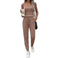 thumbnail image 1 of Ekouaer Jumpsuits for Women Casual Summer Sleeveless 2026 Ribbed One Piece Romper Dressy Vacation Clothes Travel Outfits, 1 of 6